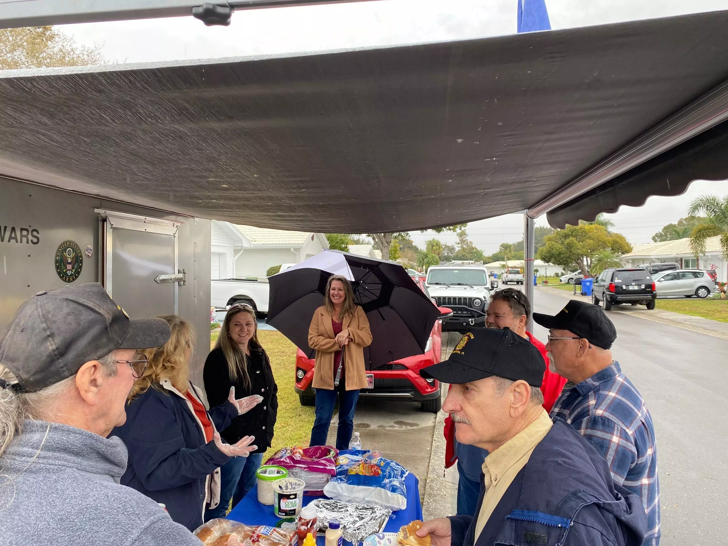 Before and after pictures of the ceiling that Matt Ryan of Matt Ryan Stucco & Plaster repaired with drywall donated by Construction Supply of Southwest Florida.